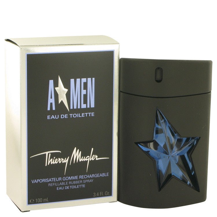 Angel by Thierry Mugler For Men - Eau De Toilette Spray Refillable (Rubber) 100 ml (3.4 oz) 