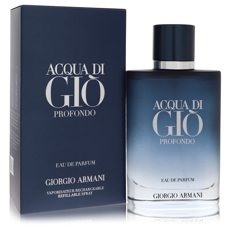 Acqua Di Gio Profondo by Giorgio Armani For Men - Eau De Parfum Spray Refillable 3.3 oz