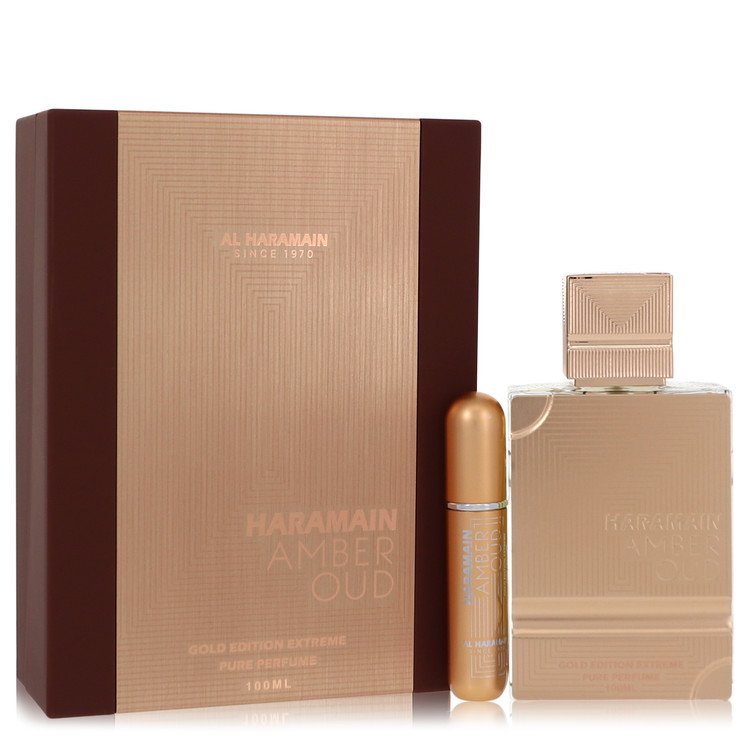 Al Haramain Amber Oud Gold Edition Extreme by Al Haramain For Women - Gift Set 3.4 oz 3.4 Pure Perfume Spray + 0.34 oz Refillable Spray   