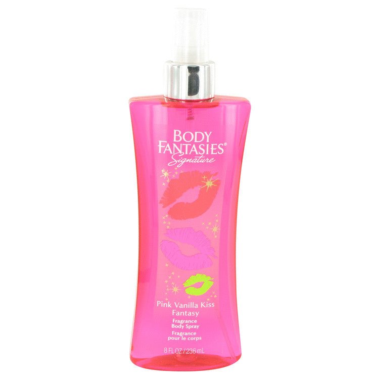 Body Fantasies Signature Pink Vanilla Kiss Fantasy by Parfums De Coeur For Women - Body Spray 8 oz