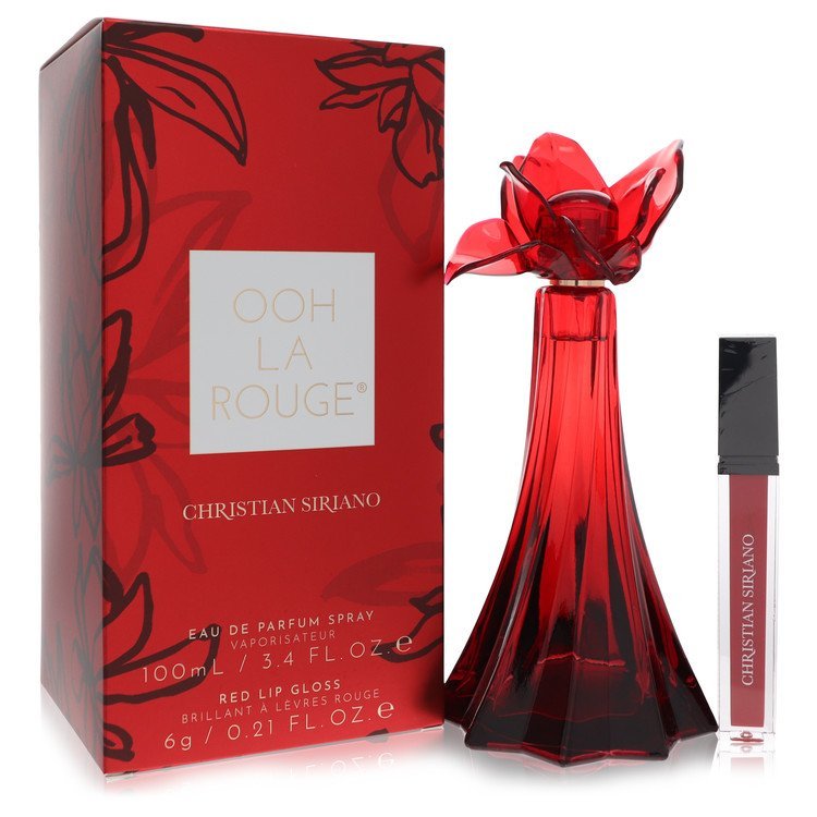 Christian Siriano Ooh La Rouge by Christian Siriano For Women - Eau De Parfum Spray + 0.21 oz Red Lip Gloss 100 ml (3.4 oz) 