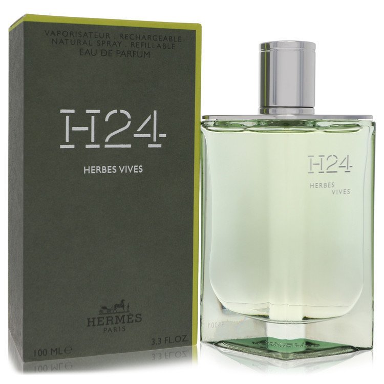 Hermes H24 Herbes Vives by Hermes For Men - Eau De Parfum Refillable Spray 100 ml (3.4 oz) 