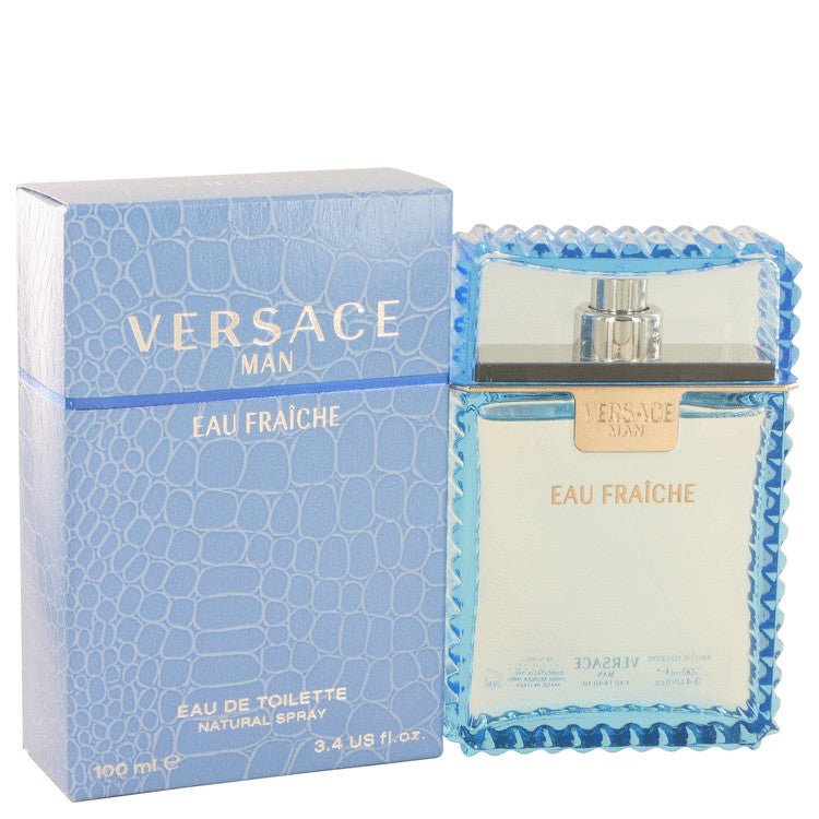 Versace Man by Versace For Men - Eau Fraiche Eau De Toilette Spray (Blue) 100 ml (3.4 oz) 