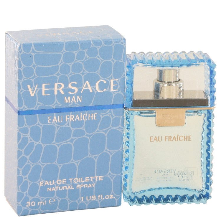 Versace Man by Versace For Men - Eau Fraiche Eau De Toilette Spray (Blue) 1 oz