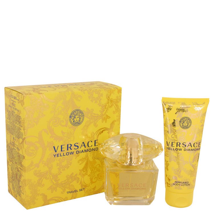 Versace Yellow Diamond by Versace For Women - Gift Set -- 3 oz Eau De Toilette Spray + 3.4 oz Body lotion