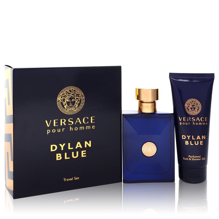 Versace Pour Homme Dylan Blue by Versace For Men - Gift Set -- 100 ml (3.4 oz)  Eau de Toilette Spray + 100 ml (3.4 oz)  Shower Gel