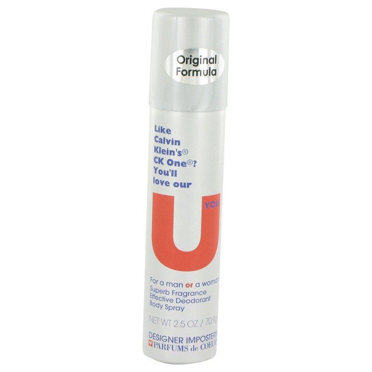 Designer Imposters U You by Parfums De Coeur For Women - Deodorant Body Spray (Unisex) 2.5 oz