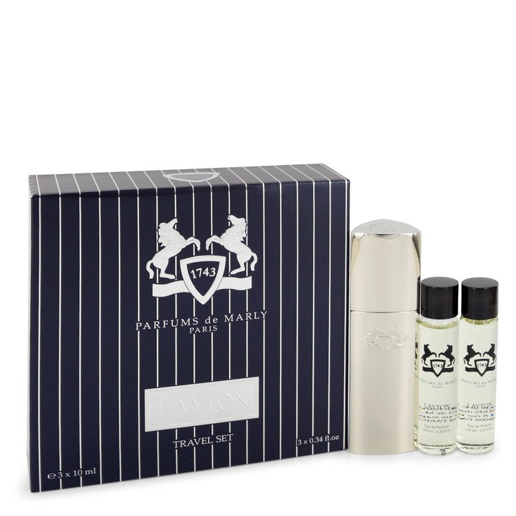 Layton Royal Essence by Parfums De Marly For Men - Three Eau De Parfum Sprays Travel Set 3 x .34 oz
